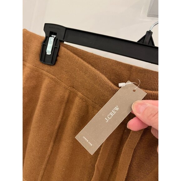 NWT J. Crew Cotton Cashmere Jogger Pant Heathered Caramel Knit Size MEDIUM - Picture 6 of 9